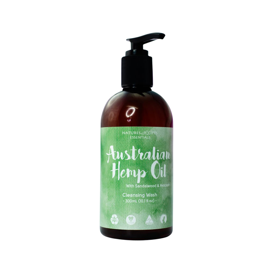 Natures Gifts Essentials Australian Hemp Oil with Sandalwood and Avocado Cleansing Wash 300mL