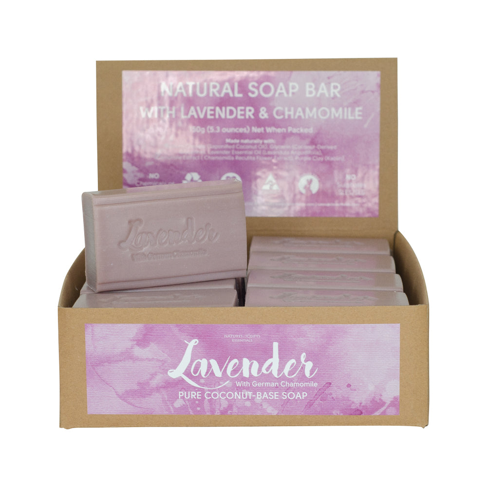 Clover Fields Natures Gifts Essentials Lavender with German Chamomile Pure Coconut-Base Soap 150g