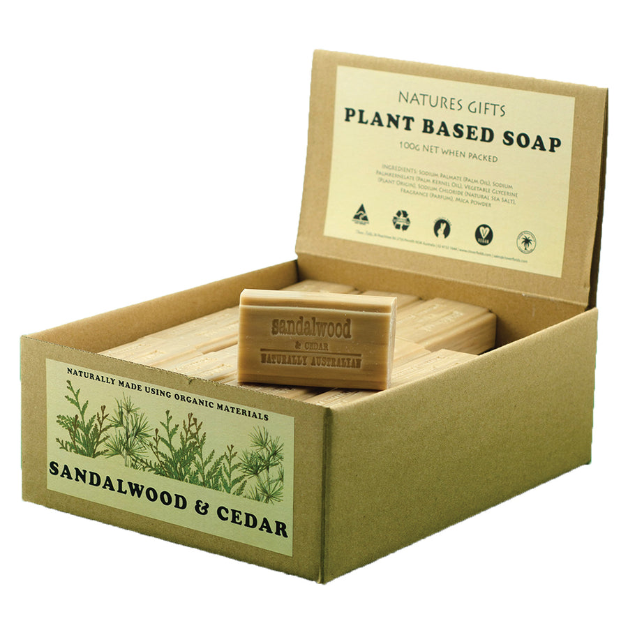 Clover Fields Nature's Gifts Plant Based Sandalwood and Cedar Soap 100g