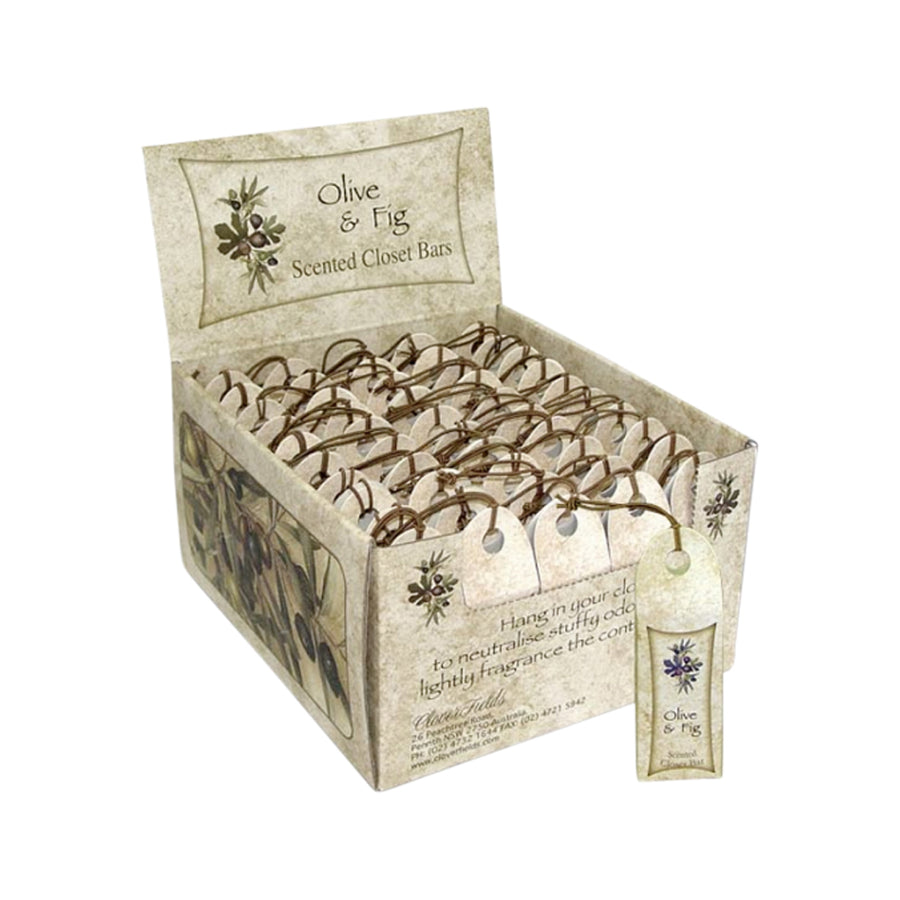 Clover Fields Olive and Fig Scented Closet Bar 38g x 50 Display