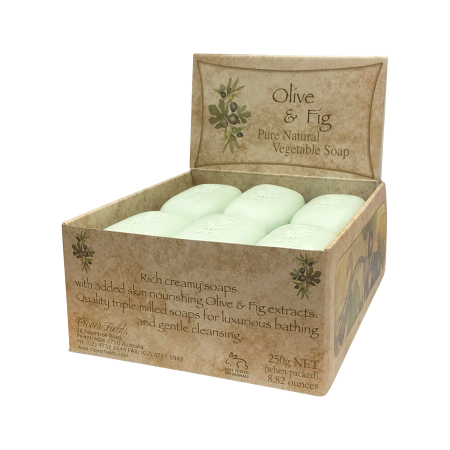 Clover Fields Olive and Fig Pure Natural Vegetable Soap 250g