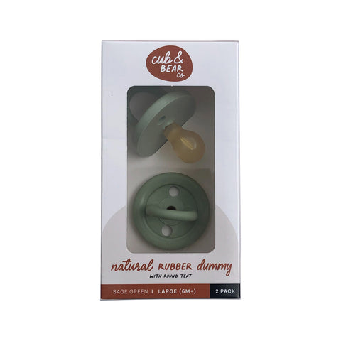 Cub Bear Co Rubber Dummy Round Large Green Twin