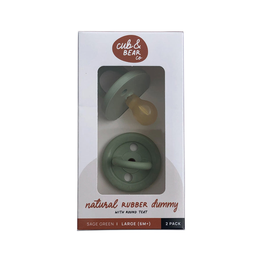 Cub Bear Co Rubber Dummy Round Large Green Twin