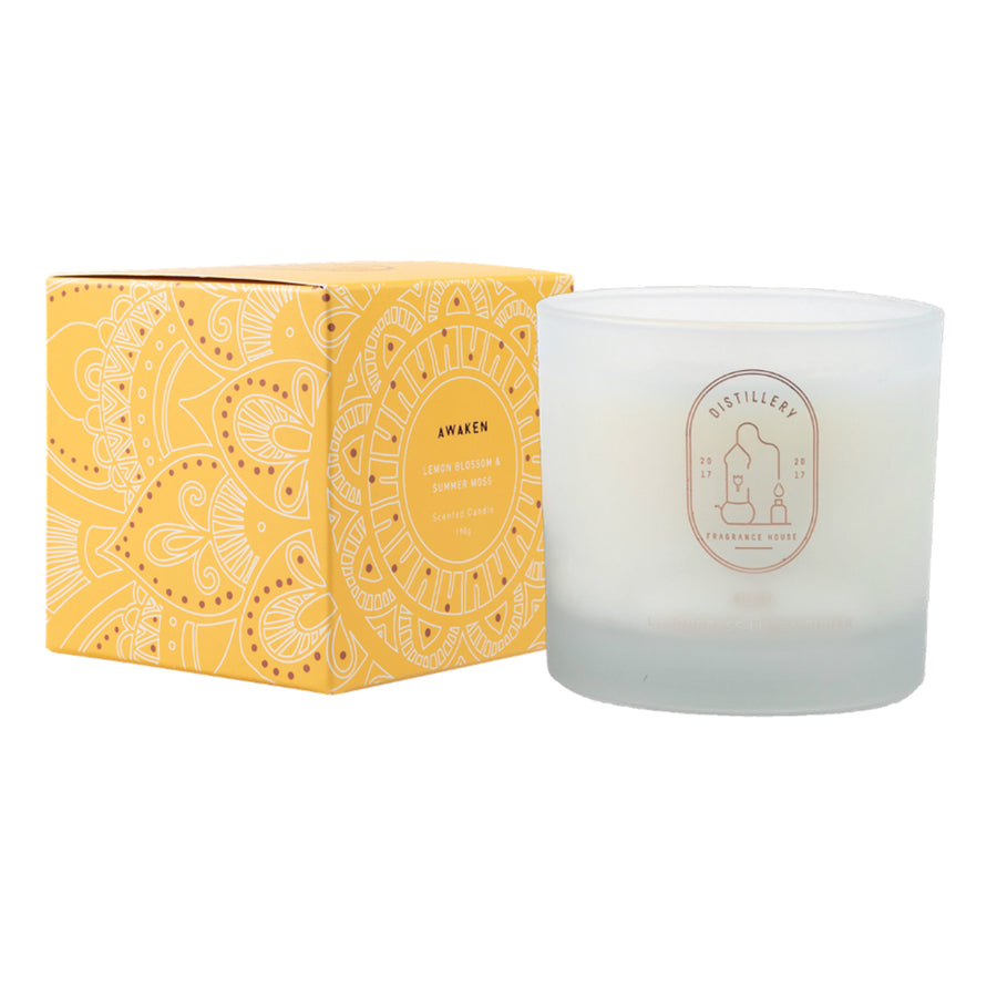 Distillery Awaken Lemon Blossom & Summer Moss Scented Candle 190g