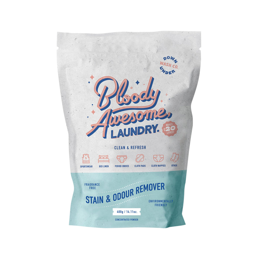 Downunder Wash Co Laundry Stain Odour Remover Powder Frag Free 400g