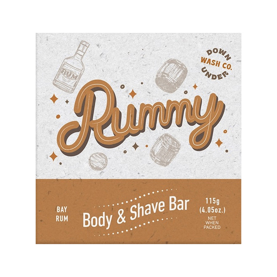 Down Under Wash Co. Rummy Body and Shave Bar 115g