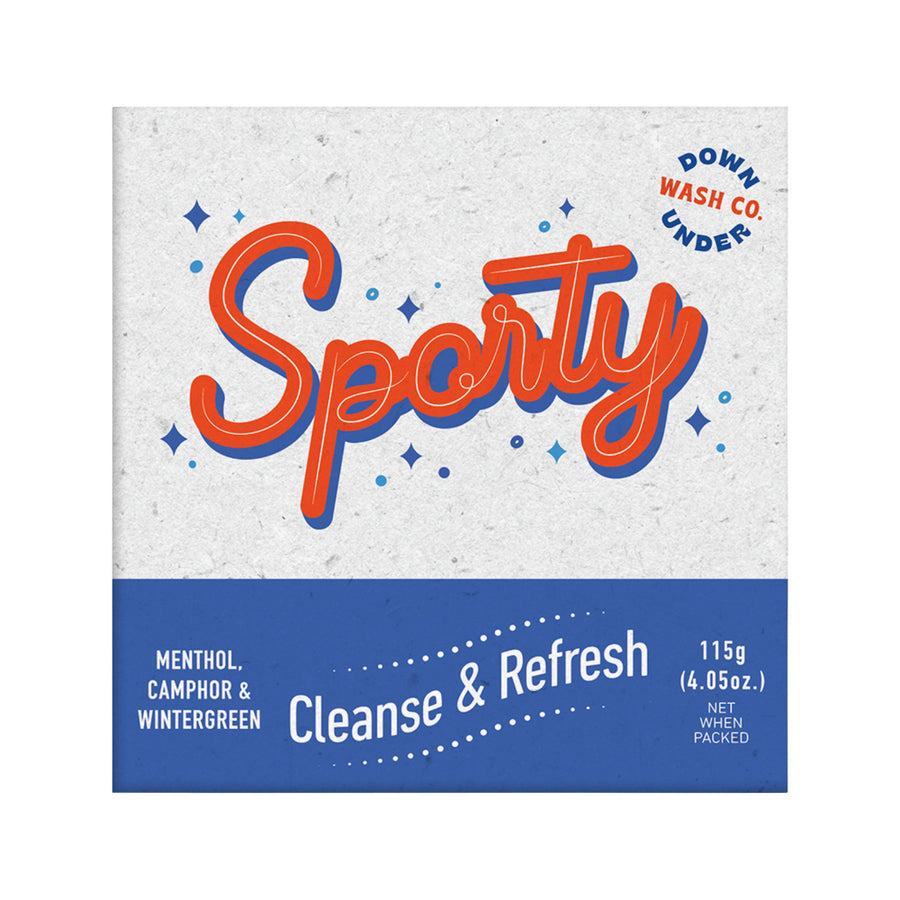 Downunder Wash Co Sporty Cleanse Refresh Menthol Camphor Wintergreen 115g