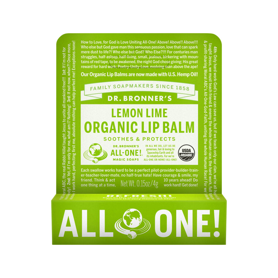 Dr. Bronner's Lemon Lime Organic Lip Balm All One 4g