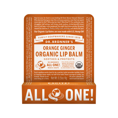 Dr. Bronner's Orange Ginger Organic Lip Balm 4g
