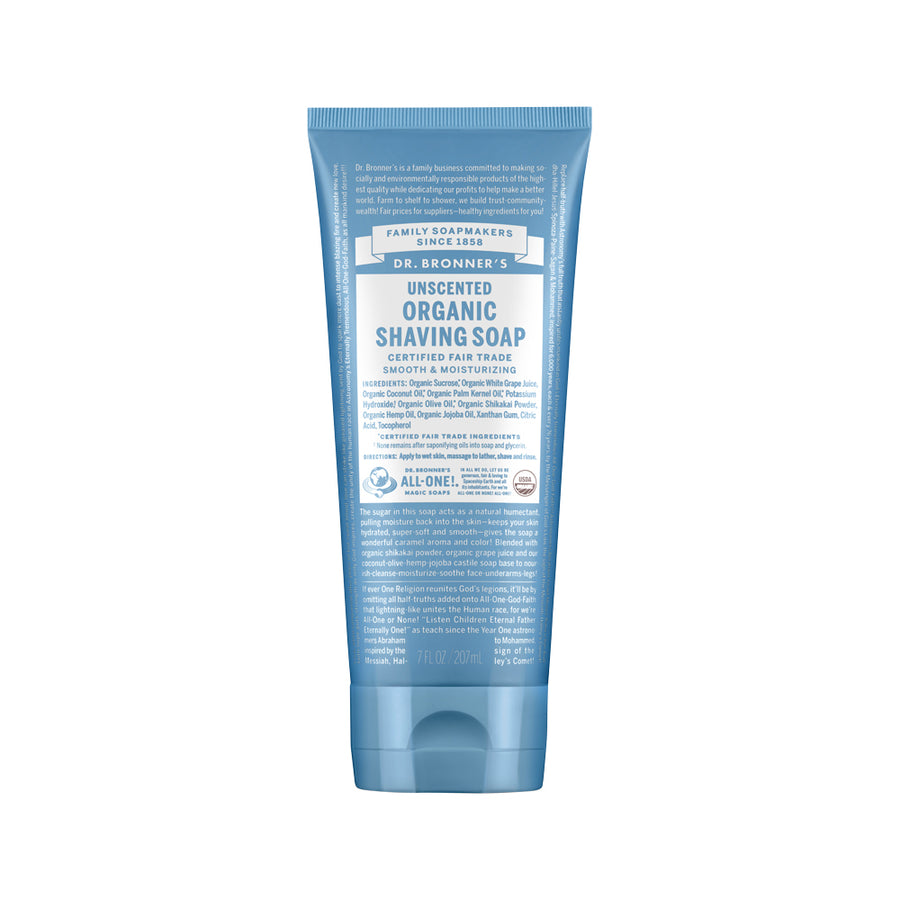 Dr. Bronner's Unscented Organic Shaving Soap Unscented 207ml