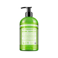 Dr. Bronner's 4 in 1 Lemongrass Lime Organic Sugar Soap Pump 355mL