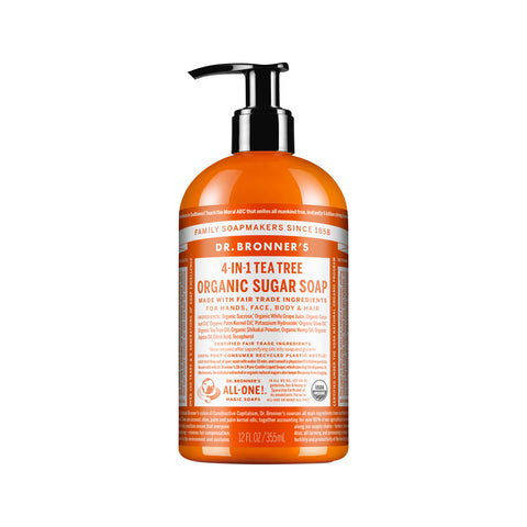 Dr. Bronner's Organic Sugar Soap Tea Tree (pump) 355ml