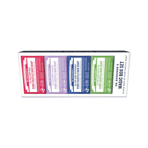 Dr. Bronner's Pure Castile Bar Soap Magic Box Set 140g x 4 Pack