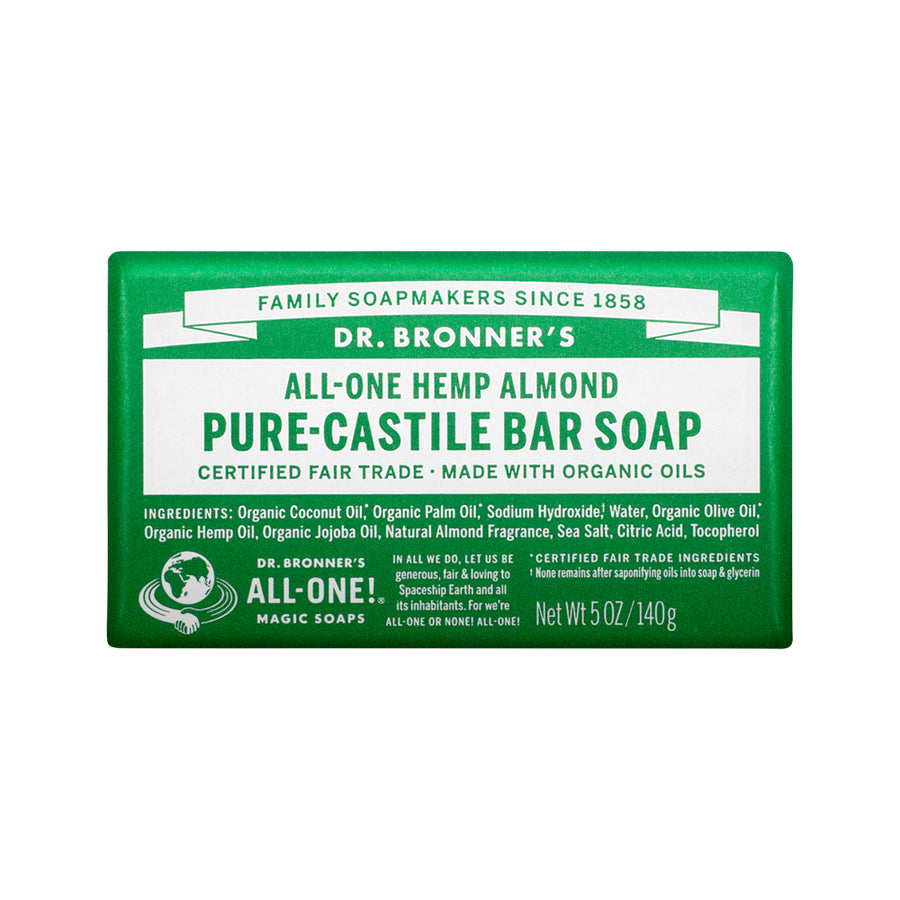 Dr. Bronner's Pure Castile Bar Soap (Hemp All One) Almond 140g