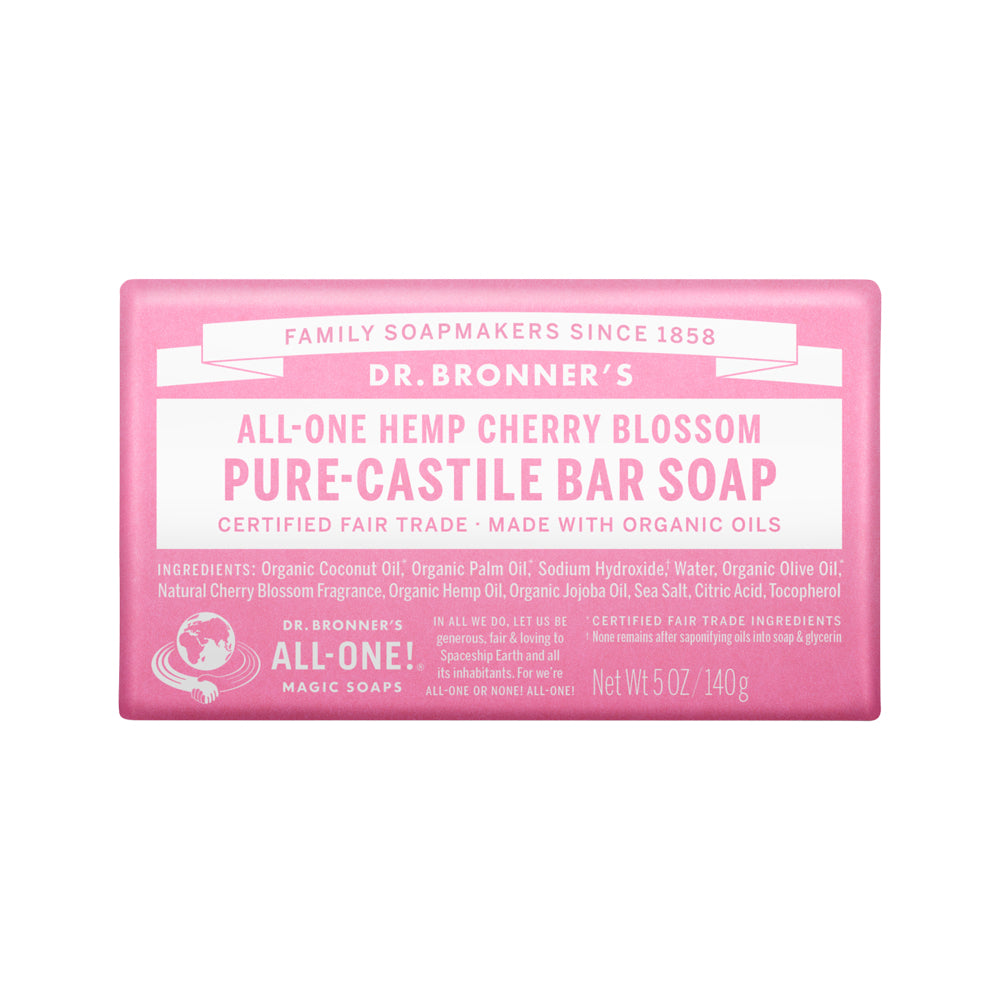 Dr. Bronner's Pure Castile Bar Soap (Hemp All One) Cherry Blossom 140g