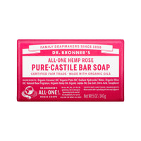 Dr. Bronner's Pure Castile Bar Soap (Hemp All One) Rose 140g