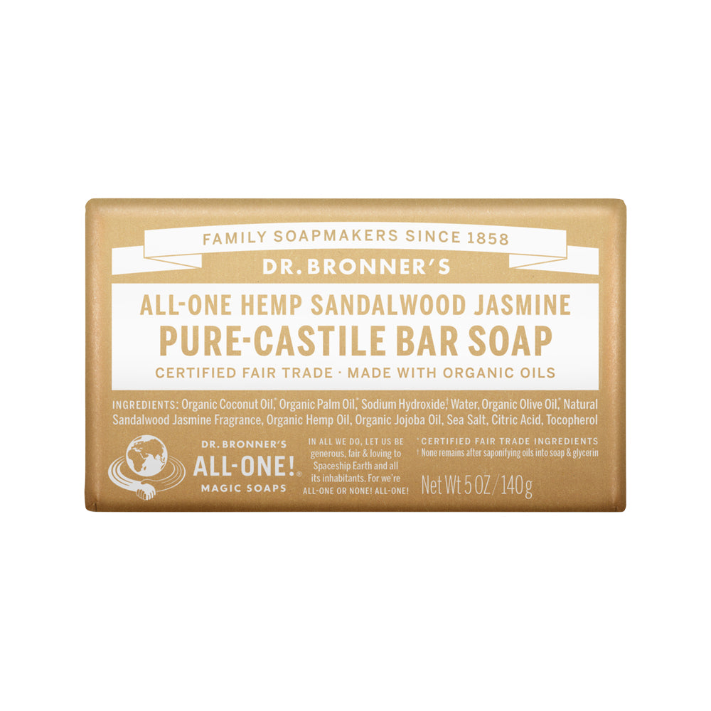 Dr. Bronner's All One Hemp Sandalwood Jasmine Pure Castile Bar Soap 140g