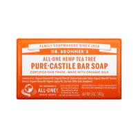 Dr. Bronner's All One Hemp Tea Tree Pure Castile Bar Soap 140g