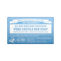 Dr. Bronner's All One Hemp Baby Unscented Pure Castile Bar Soap Unscented 140g