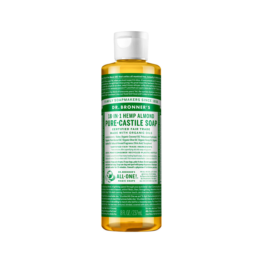 Dr. Bronner's Pure Castile Soap Liquid (Hemp 18 in 1) Almond 237ml