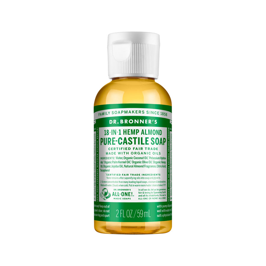 Dr. Bronner's Pure Castile Soap Liquid (Hemp 18 in 1) Almond 59ml