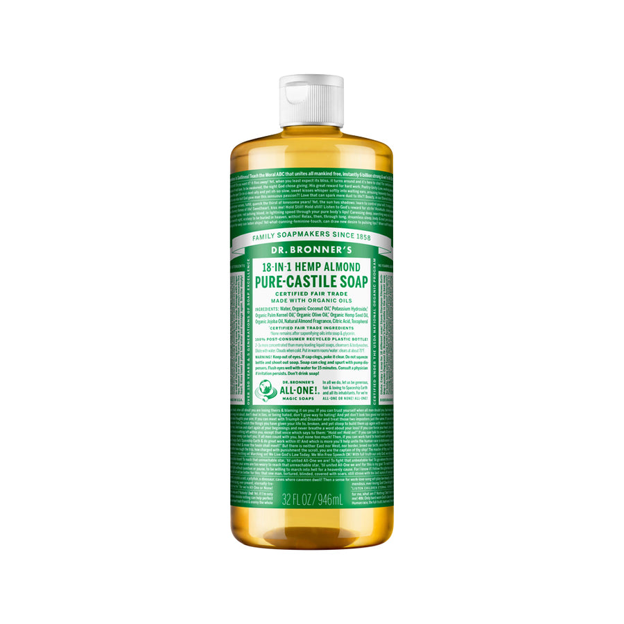 Dr. Bronner's Pure Castile Soap Liquid (Hemp 18 in 1) Almond 946ml