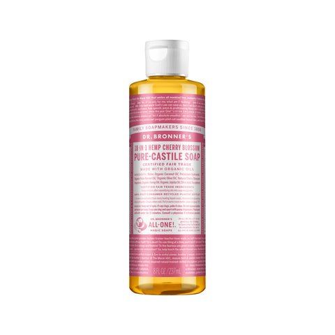 Dr. Bronner's Pure Castile Soap Liquid (Hemp 18 in 1) Cherry Blossom 237ml