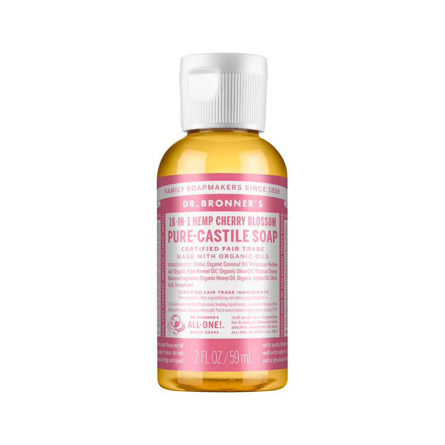 Dr. Bronner's Pure Castile Soap Liquid (Hemp 18 in 1) Cherry Blossom 59ml