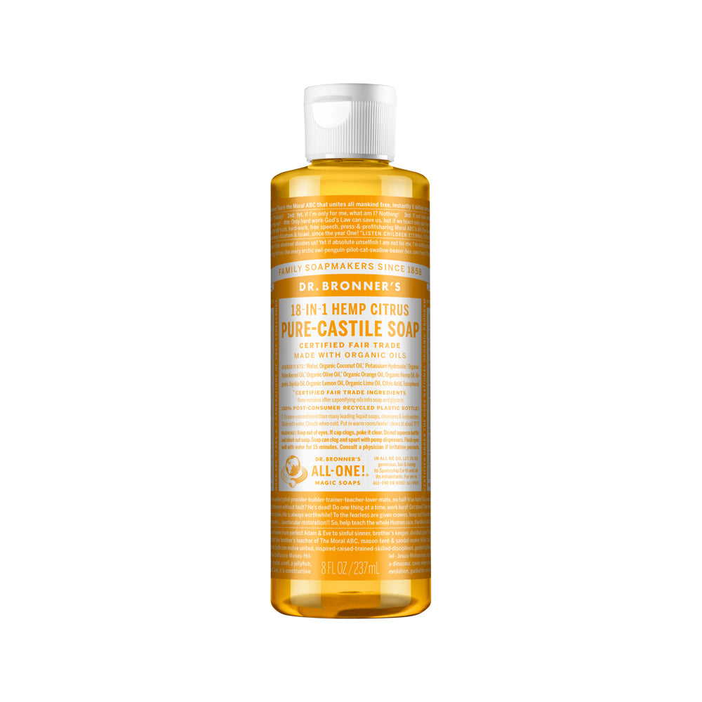 Dr. Bronner's Pure Castile Soap Liquid (Hemp 18 in 1) Citrus 237ml