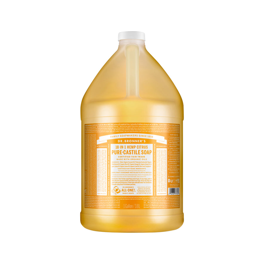Dr. Bronner's Pure Castile Soap Liquid (Hemp 18 in 1) Citrus 3.78L