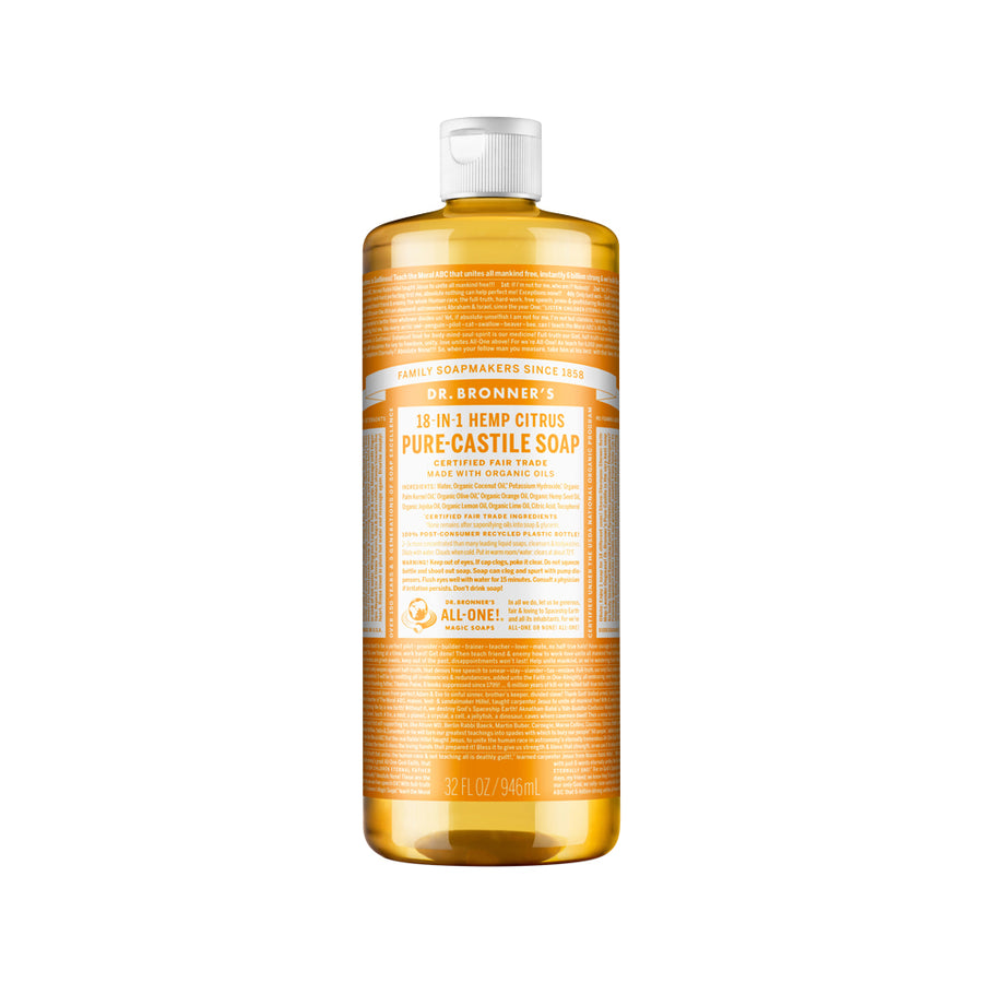 Dr. Bronner's Pure Castile Soap Liquid (Hemp 18 in 1) Citrus 946ml