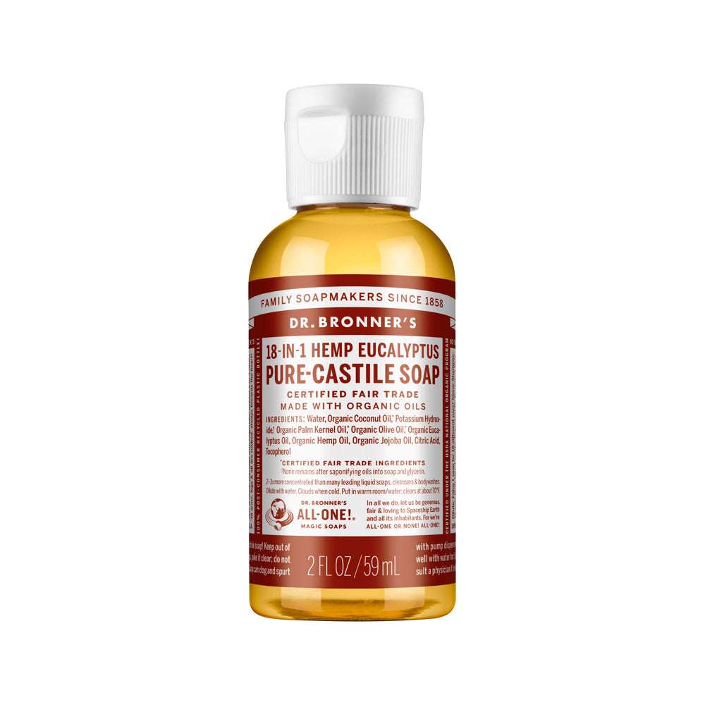Dr. Bronner's Pure Castile Soap Liquid (Hemp 18 in 1) Eucalyptus 59ml