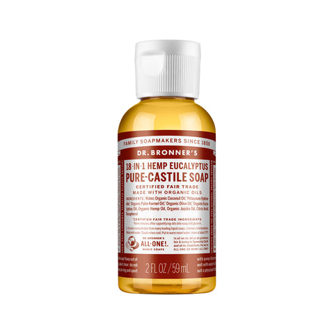 Dr. Bronner's Pure Castile Soap Liquid (Hemp 18 in 1) Eucalyptus 59ml