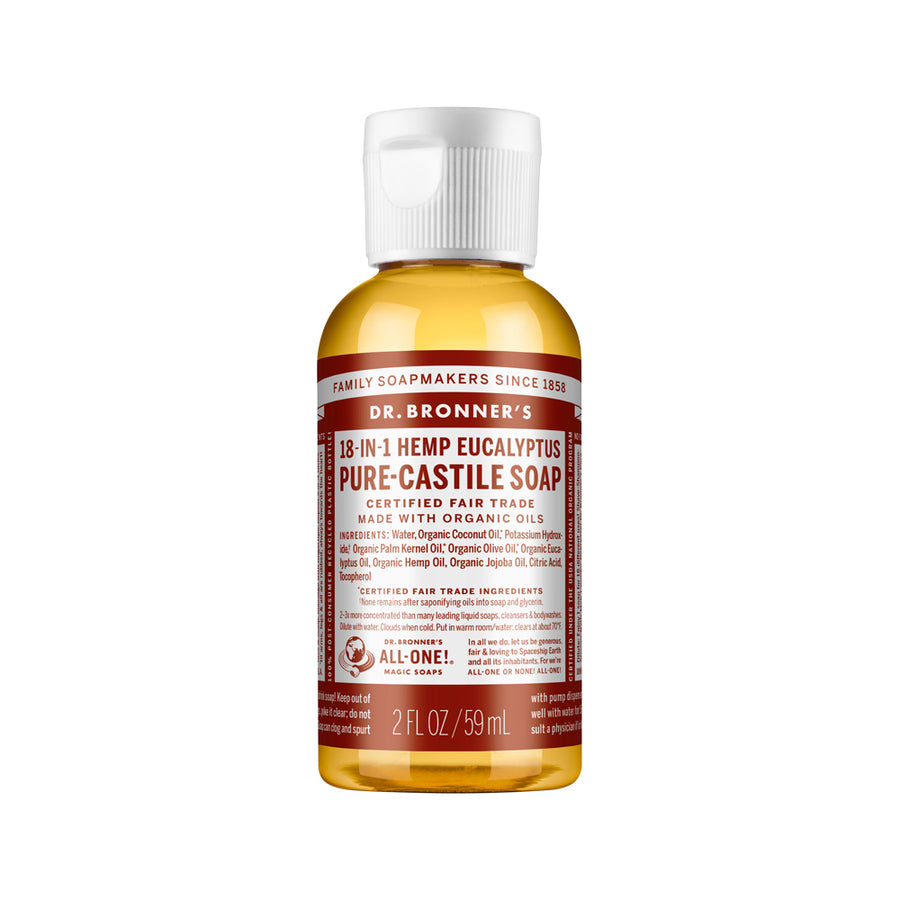 Dr. Bronner's Pure Castile Soap Liquid (Hemp 18 in 1) Eucalyptus 59ml
