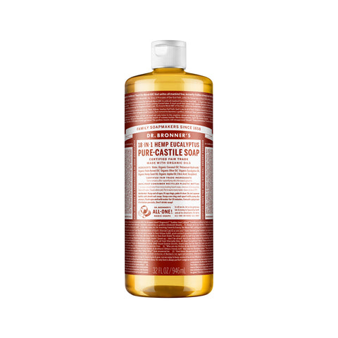 Dr. Bronner's Pure Castile Soap Liquid (Hemp 18 in 1) Eucalyptus 946ml
