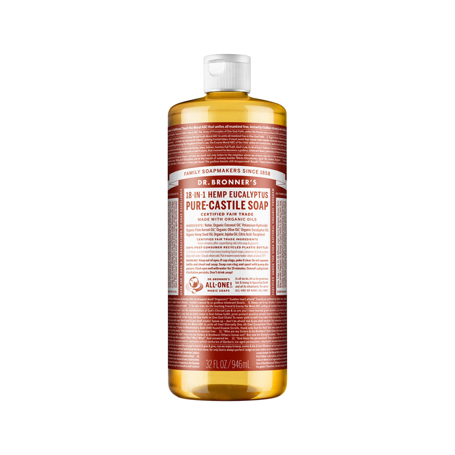 Dr. Bronner's Pure Castile Soap Liquid (Hemp 18 in 1) Eucalyptus 946ml