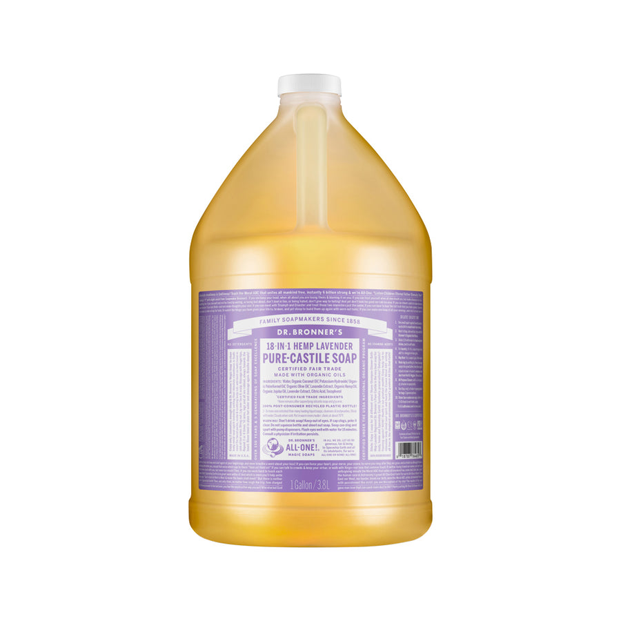 Dr. Bronner's Pure Castile Soap Liquid (Hemp 18 in 1) Lavender 3.78L