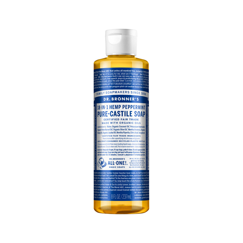 Dr. Bronner's Pure Castile Soap Liquid (Hemp 18 in 1) Peppermint 237ml
