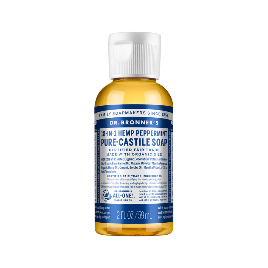 Dr. Bronner's Pure Castile Soap Liquid (Hemp 18 in 1) Peppermint 59ml