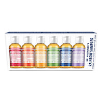 Dr. Bronner's Pure Castile Soap Liquid (Hemp 18 in 1) Rainbow Sampler 59ml x 6 Pack