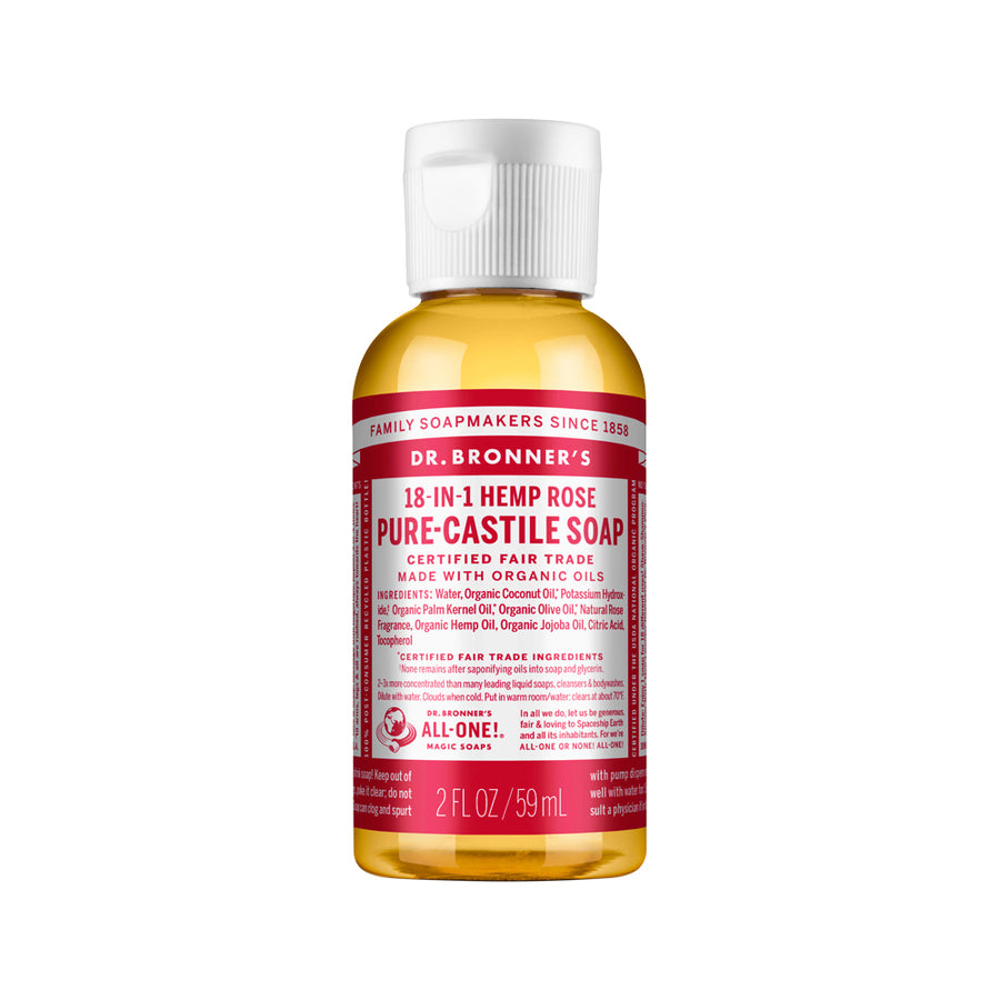 Dr. Bronners 18 in 1 Hemp Rose Pure Castile Soap 59ml
