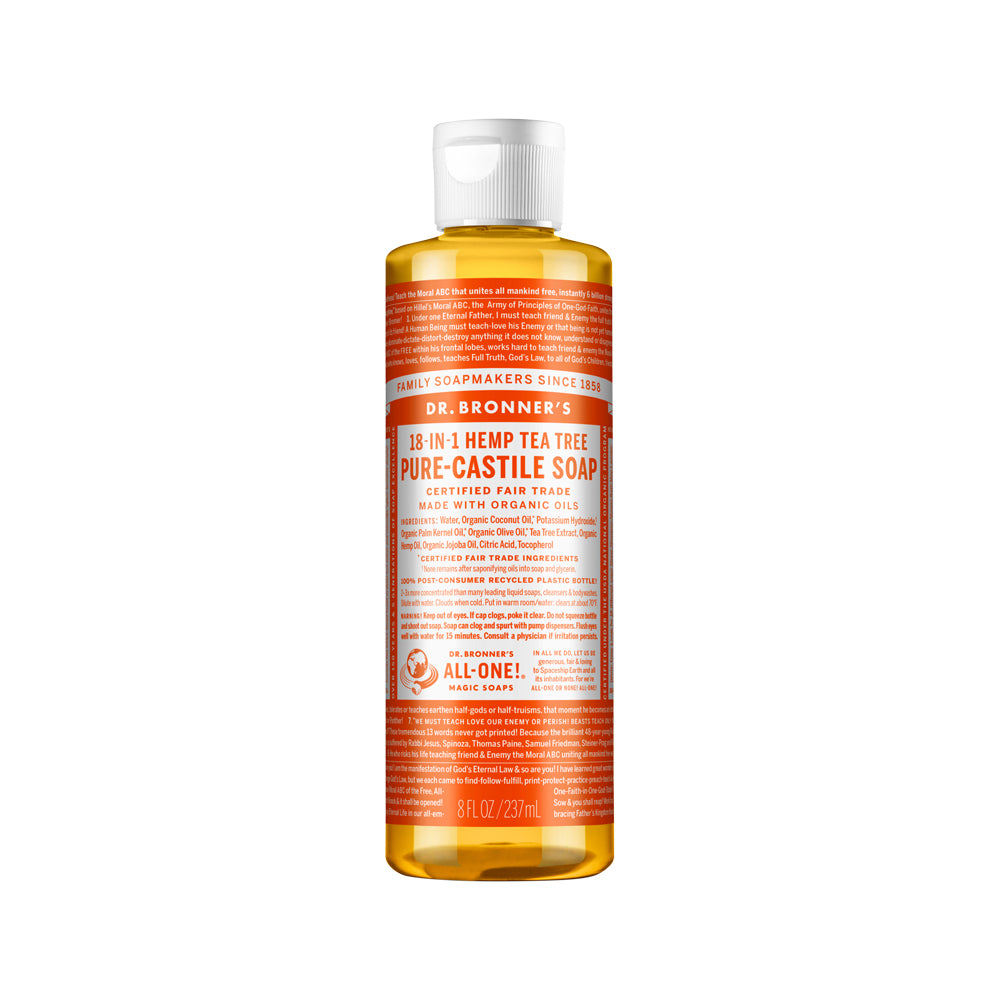 Dr. Bronner's Pure Castile Soap Liquid (Hemp 18 in 1) Tea Tree 237ml