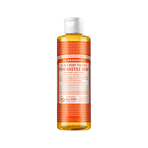 Dr. Bronner's Pure Castile Soap Liquid (Hemp 18 in 1) Tea Tree 237ml