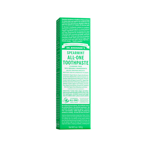 Dr. Bronner's Toothpaste (All One) Spearmint 140g