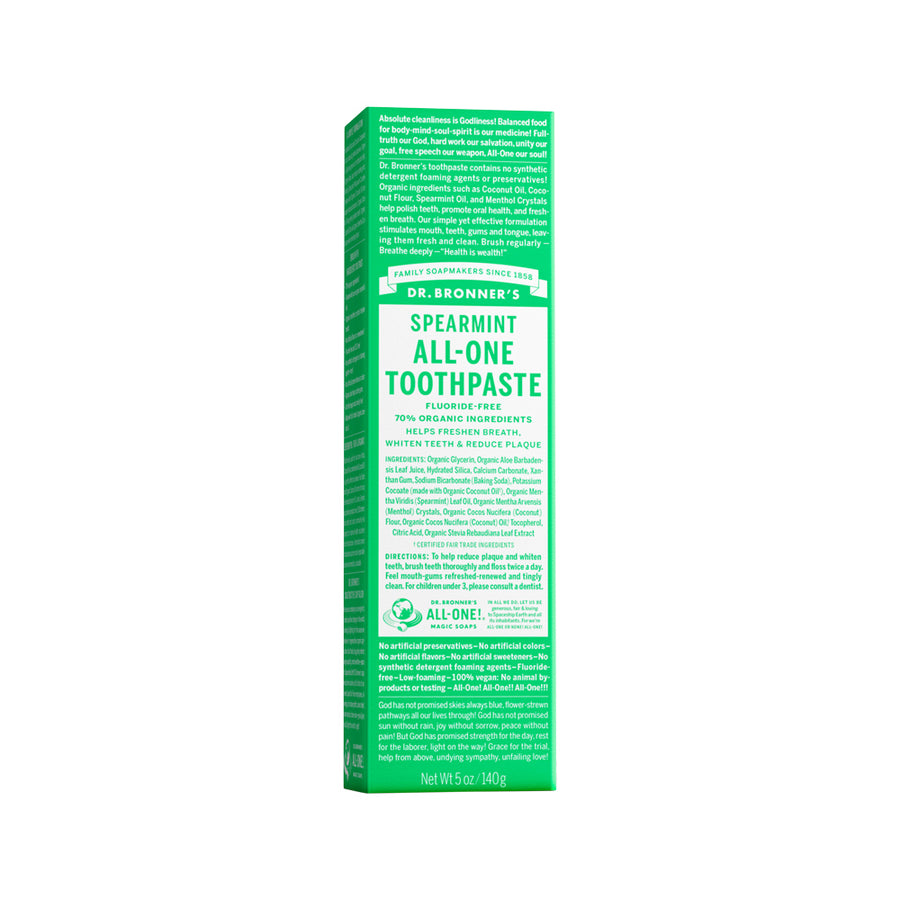 Dr. Bronner's Toothpaste (All One) Spearmint 140g