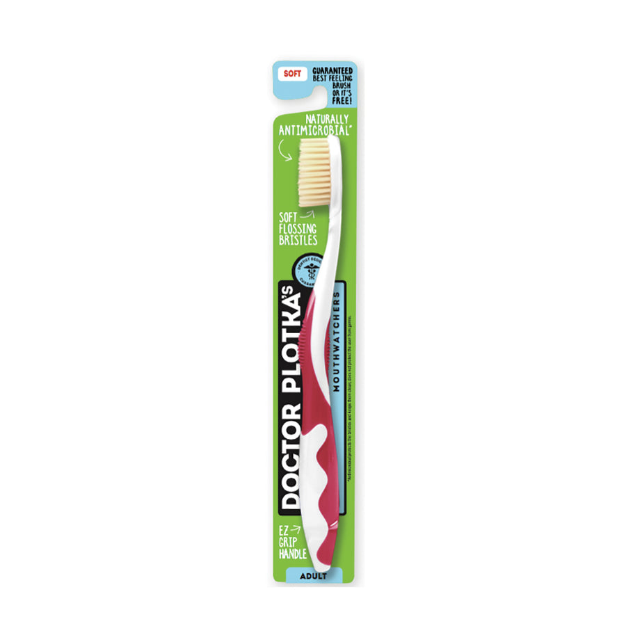 Dr Plotka's MouthWatch Toothbrush Adult Soft Red