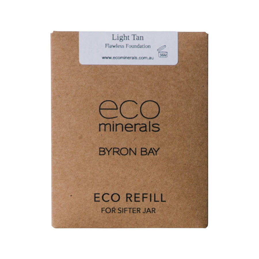 Eco Minerals Light Tan Flawless Foundation Byron Bay Eco Refill 5g