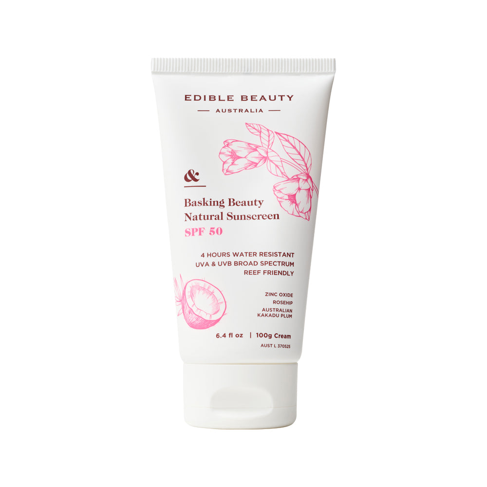 Edible Beauty Aust And Natural Sunscreen Basking Beauty SPF 50 100g
