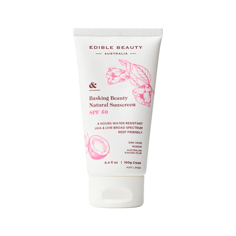 Edible Beauty Aust And Natural Sunscreen Basking Beauty SPF 50 100g