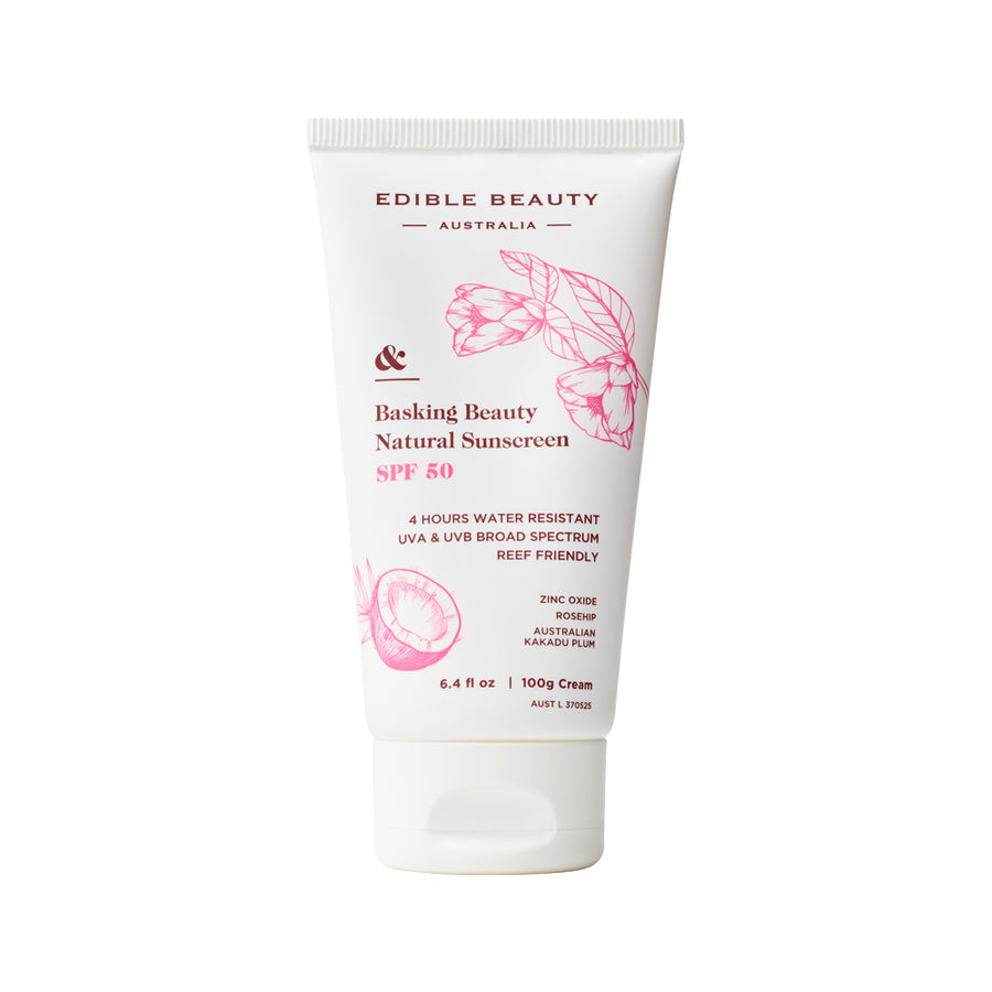 Edible Beauty Aust And Natural Sunscreen Basking Beauty SPF 50 100g